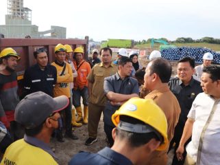 Komisi A DPRD Bontang gelar sidak ke lokasi pembangunan pabrik soda ash di kawasan Kaltim Industrial Estate (KIE) pada Selasa (25/11/2025)