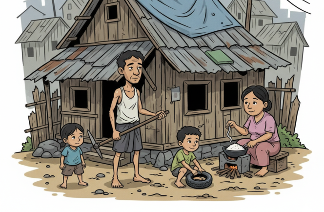 
					Ilustrasi warga miskin kota.