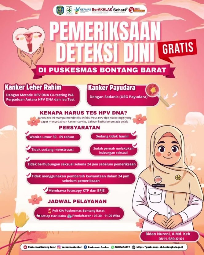 
					Dinkes Bontang Sediakan Alat Skrining Kanker Serviks dan Payudara di Seluruh Puskesmas