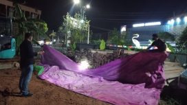 Tumpukan kayu ilegal yang berhasil diamankan oleh Polres Bontang. (Istimewa)