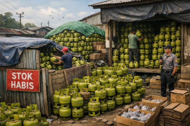 
					Ilustrasi pangkalan elpiji tiga kilogram yang melakukan penimbunan.