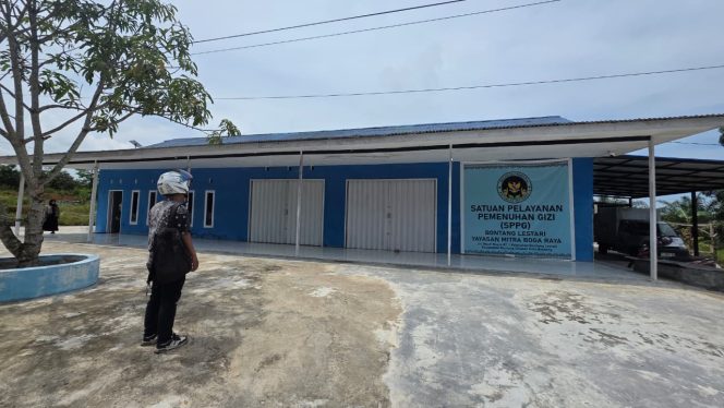
					Bangunan SPPG ke-19 yang berada di Bontang Lestari dan baru saja diresmikan. (Mirah Hayati/Jurnalpijar)
