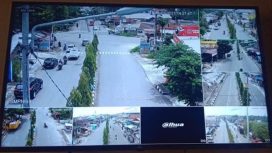 Salahsatu monitor dalam pantauan CCTV (Closed Circuit Television) di wilayah Kota Bontang. 