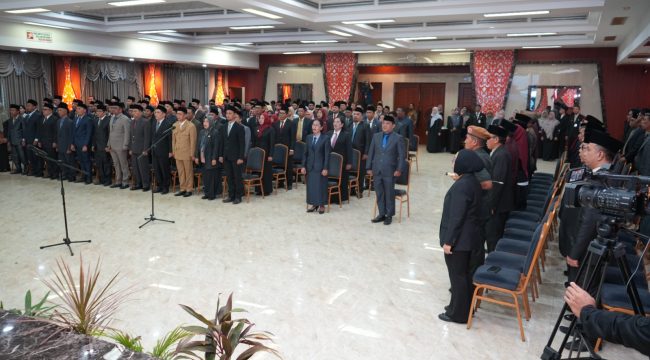 Mutasi 145 pegawai dari golongan eselon IV dan III, sebanyak 136 merupakan pejabat struktural dan 9 Jabatan Fungsional. (Foto: Istimewa)