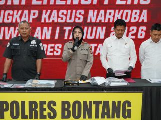 Situasi saat konferensi pers Polres Bontang. (Mirah Hayati/Jurnalpijar))