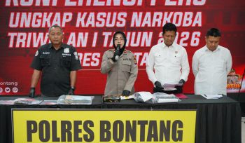 Situasi saat konferensi pers Polres Bontang. (Mirah Hayati/Jurnalpijar))