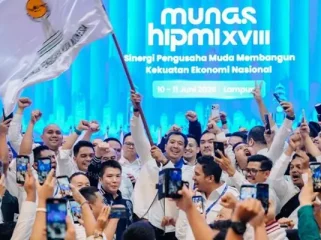 Ade Jona Prasetyo terpilih secara aklamasi sebagai Ketua Umum BPP HIPMI periode 2026-2029 dalam Munas XVIII HIPMI di Lampung, Kamis (11/6/2026). (Foto: Dok. HIPMI)