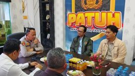 Audiensi pengurus PWI Bontang bersama Kapolres Bontang, Selasa (30/6/2026).