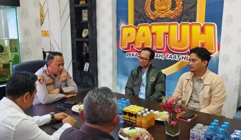 Audiensi pengurus PWI Bontang bersama Kapolres Bontang, Selasa (30/6/2026).