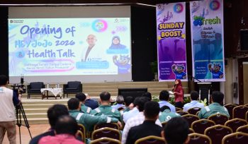 HeyJojo 2026, program kebugaran Badak LNG yang dirancang berjalan 16 pekan ke depan bagi pekerja dan keluarga serta mitra resmi diluncurkan, Kamis (13/8/2026). (Dok. Corcom&Services Dept.)