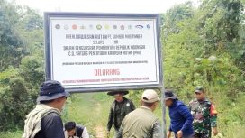 Satgas PKH Kutim melakukan pengawasan dan verifikasi lapangan terkait konsesi lahan PT Sumber Mas Timber di Kecamatan Busang, Kabupaten Kutai Timur.
