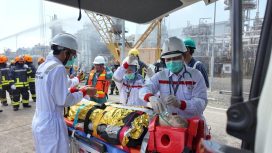 Simulasi Keadaan Darurat Mayor (Major Emergency Exercise) ke-3 selama tahun 2026 yang dilakukan Badak LNG di Kota Bontang. (Foto: Coorcom Badak LNG)