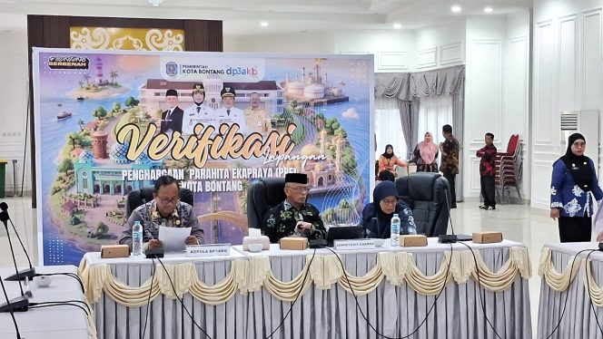 
					Verifikasi lapangan penyelenggaraan Pengarusutamaan Gender (PUG) secara daring di Pendopo Rumah Jabatan Wali Kota Bontang pada Kamis (22/10/2026). 